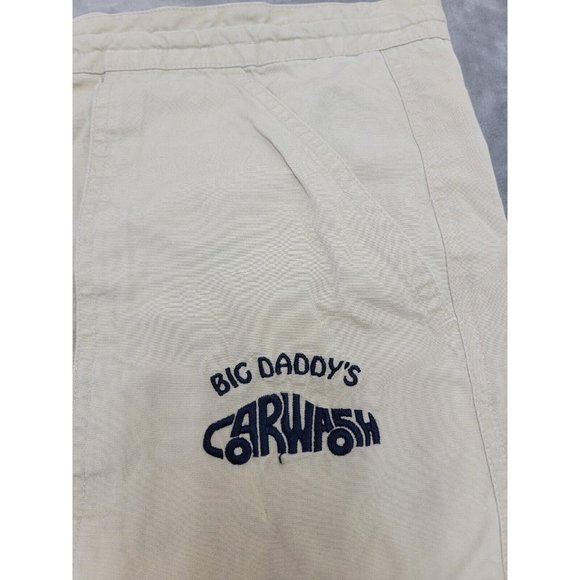 Lands'‎ End Men's Drawstring Waist Khaki Cotton shorts 42 waist embroidered - Picture 1 of 9